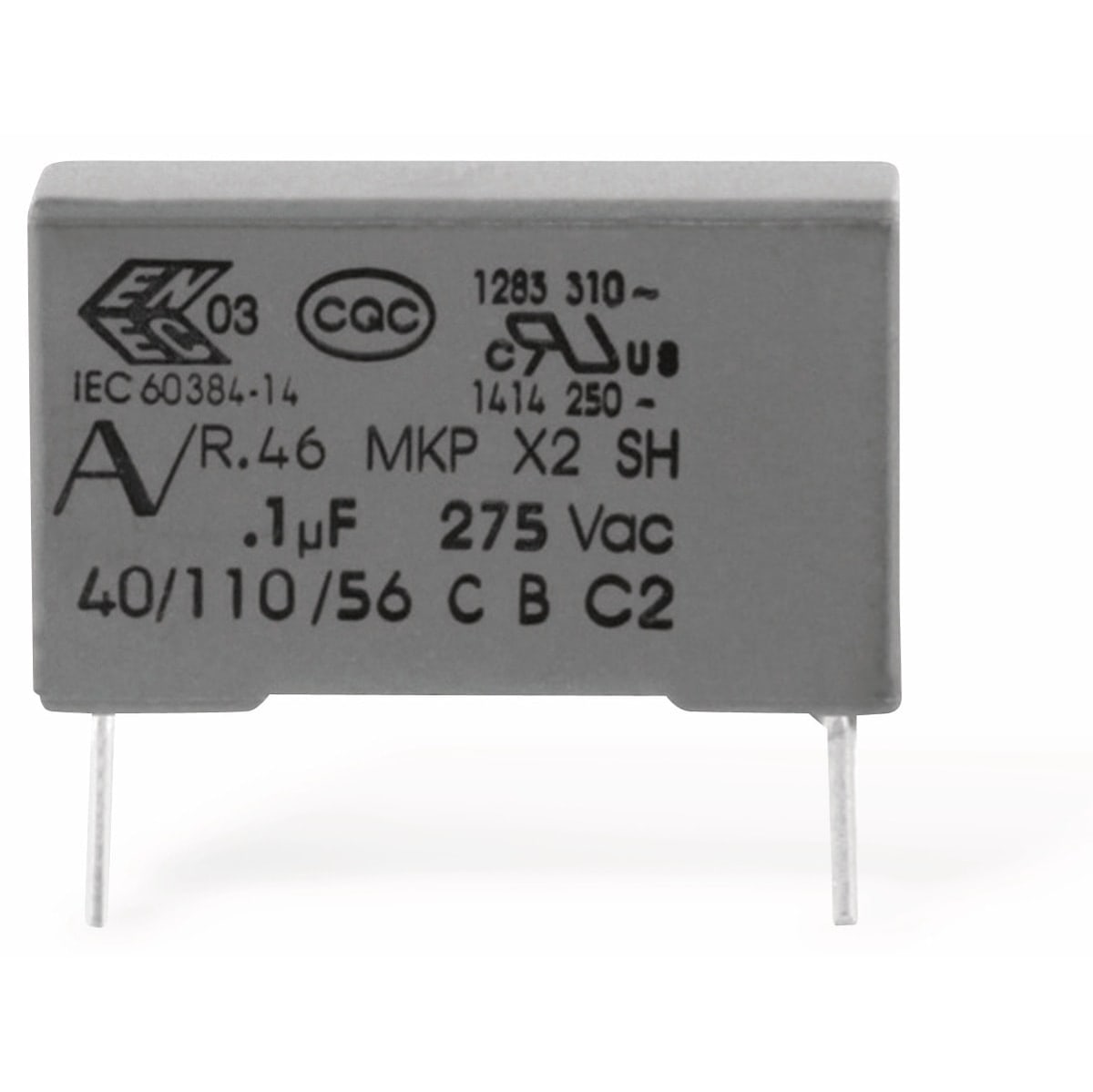 2,2 µF / 470 NF – X2-Sicherheitskondensator, 275 V AC, Polypropylen, Metallisiert, Rechteckig