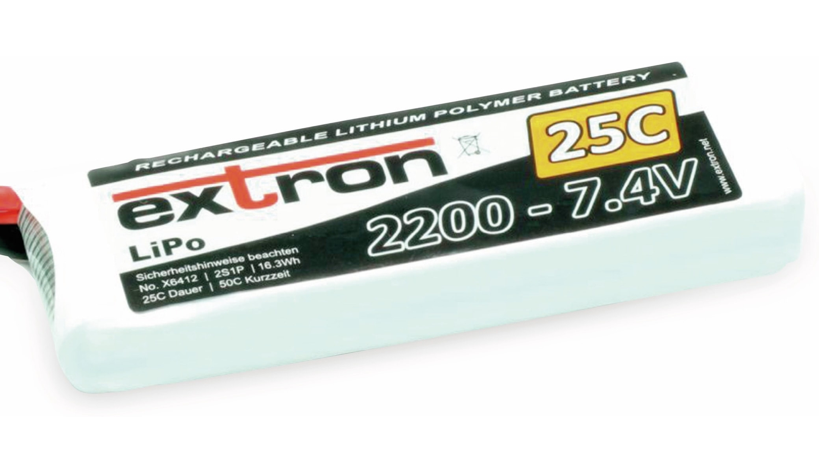 Batteria Extron LiPo X2 800 7,4V (25C/50C) – Modello X6404, Nuova