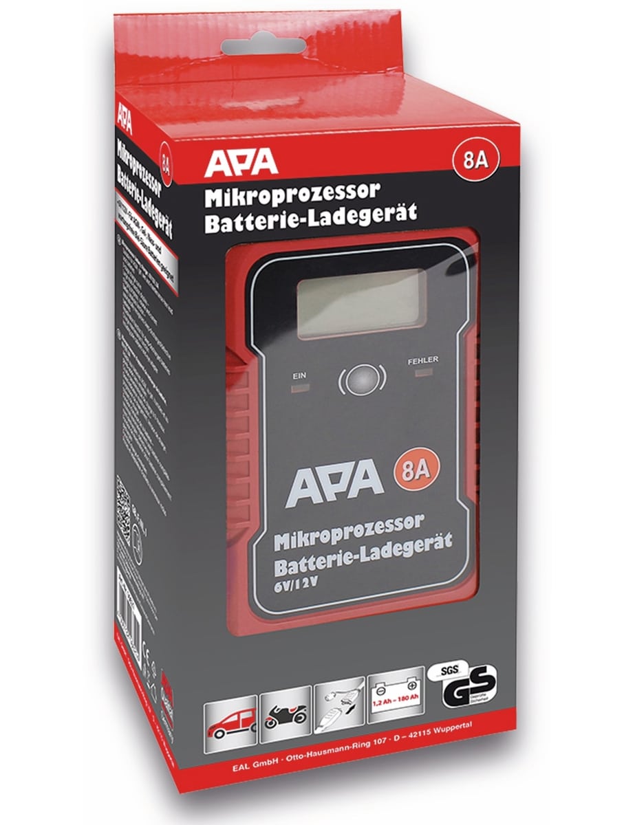 APA Batterieladegerät, 12 V, 8 A 