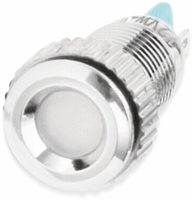 Vorschau: LED-Kontrollleuchte, Signalleuchte 12 V, Weiß, Ø8 mm, Messing, Tiefe 23 mm