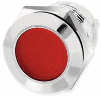 Vorschau: LED-Kontrollleuchte, Signalleuchte 12 V, Rot, Ø12 mm, Messing, Tiefe 18 mm