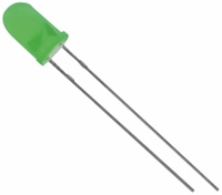 Vorschau: KINGBRIGHT Blink-LED, 5 mm, grün, diffus, 3,5-14 V, 5-32 mcd, 60°