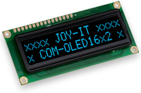 Vorschau: JOY-IT Display, Zeichenstellen OLED, 16x2, Blau auf Schwarz, I2C