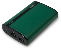 Vorschau: LogiLink USB Powerbank 7800 mA, 2x USB-Port, grün Lederoptik