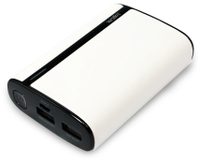 Vorschau: LogiLink USB Powerbank 7800 mA, 2x USB-Port, weiß Lederoptik