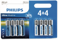 Vorschau: Philips Mignon-Batterieset Ultra Alkaline, 8 Stück