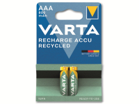 Vorschau: VARTA Akku NiMH, Micro, AAA, HR03, 1.2V/800mAh, Accu Recycled, Pre-charged, 2er Pack