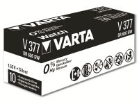 Vorschau: VARTA Knopfzelle Silver Oxide, 377 SR66, 1.55V, 10 Stück