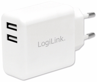 Vorschau: LOGILINK USB-Lader PA0210W, 2-fach, 2,4 A, weiss