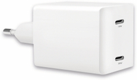 Vorschau: LOGILINK USB-Lader PA0231, 2-fach, 48 W, 2xUSB-C, GaN-Technologie, weiß