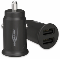 Vorschau: ANSMANN USB-Ladegerät KFZ CC212, 12 W, 5 V-, 2,4 A, 2-port, schwarz