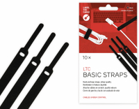 Vorschau: LABEL THE CABLE LTC Klett-Kabelbinder BASIC STRAPS, schwarz, 10 Stück
