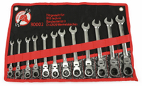 Vorschau: BGS TECHNIC Gabel-Ratschenring-Schlüsselsatz 30002, 12-teilig, 8-19 mm