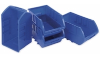 Vorschau: Stapelsichtbox KINZO, 250x150x120 mm, 4 Stück, blau