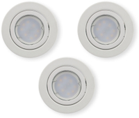 Vorschau: V-TAC LED-Einbauleuchten Set VT 3333 (8881), GU10, EEK:F, 5W, 400lm, 3000K, weiß, 3 Stück