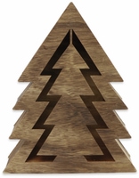 Vorschau: Deco-Holz Baum mit 10 LEDs, GT-TT-02, dunkelbraun, B-Ware