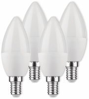 Vorschau: MÜLLER-LICHT LED-Lampe, Kerzenform, 400258, E14, EEK: F, 4,5W, 470 lm, 2700 K, matt, 4 Stück