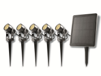 Vorschau: BOLD LIGHTING LED Solar-Gartenleuchten-Set Simon, 5x 1 W, 70 lm, 3000 K, IP65, schwarz