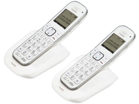 Vorschau: FYSIC DECT-Telefon FX-9000 DUO, mit 2 Mobilteilen, weiß