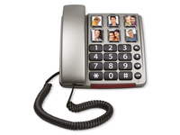 Vorschau: PROFOON Großtasten-Telefon TX-560, mit Fototasten, schwarz