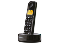 Vorschau: PHILIPS DECT-Telefon D1651B, 1 Mobilteil, schwarz