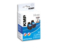 Vorschau: Tintenpatronen-Set KMP, kompatibel für 2x HP 56 (C6656AE), schwarz