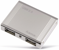 Vorschau: Hama USB 2.0 Hub 78498, 4-port, silber