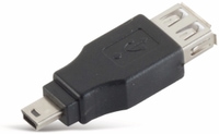 Vorschau: USB2.0-Adapter, USB-A Kupplung/Mini-USB B 5-pin Stecker