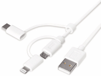 Vorschau: LOGILINK USB2.0 Adapterkabel CU0126, USB-C/Micro-USB/Lightning