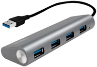 Vorschau: LOGILINK USB3.0-Hub UA0307, 4x USB-A, Aluminium