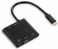 Vorschau: HAMA USB-C Multiport-Adapter 135729, 2x USB 3.1, HDMI, USB-C