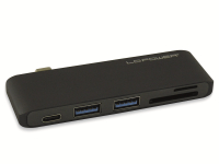 Vorschau: LC Power USB-Hub LC-HUB-C-MULTI-2A, USB 3.0 Typ-C, 2-port, Cardreader, 100 W