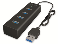 Vorschau: ICY BOX USB-Hub IB-HUB1409-U3, 4-port, Alumnium, schwarz