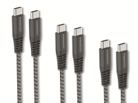 Vorschau: PROUSER USB-C Kabel 3er-Set, 50 cm/100 cm/200 cm, schwarz
