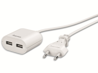 Vorschau: HAMA USB-Netzteil, 2x USB-Ausgänge, 1,9 m Kabel, weiß