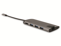 Vorschau: VERBATIM USB-C Hub, Mulitport 3x USB3.0, HDMI, RJ-45, SD/microSD, PowerCharge