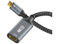 Vorschau: SONERO USB-C/HDMI-Adapter, 4K60, 18Gbps, Stecker/Buchse, grau/schwarz, 10 cm