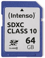 Vorschau: INTENSO SDXC Card 3411490, 64 GB, Class 10