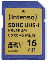 Vorschau: INTENSO SDHC Card 3421470, 16 GB, Class 10, UHS-I
