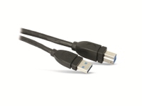 Vorschau: HAMA USB3.0 Anschlusskabel, A/B, 5 m, schwarz