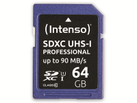 Vorschau: Intenso SDXC Card 3431490, 64 GB, Class 10, UHS-I