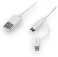 Vorschau: LOGILINK USB Sync-u. Ladekabel weiß, 0,15 m für iPhone 6(s), Plus, SE, iPod