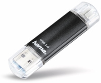 Vorschau: Hama USB 3.0 Speicherstick Laeta Twin, 32 GB, 40 MB/s