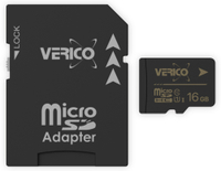Vorschau: verico microSDHC Speicherkarte 16GB, Class 10, UHS-I, mit Adapter