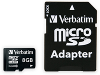 Vorschau: Verbatim MicroSDHC Card Premium, 8 GB, Class 10, inkl. Adapter