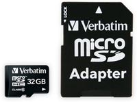 Vorschau: VERBATIM MicroSDHC Card Premium, 32 GB, Class 10, inkl. Adapter