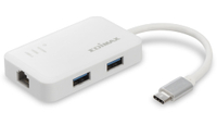 Vorschau: EDIMAX USB 3.0 Netzwerkadapter EU-4308, USB-C, 3-Port Hub