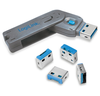 Vorschau: LogiLink USB Port Schloss, 1x Schlüssel, 4 Schlösser, AU0043