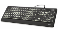 Vorschau: HAMA USB-Tastatur KC-550, Beleuchtet, schwarz