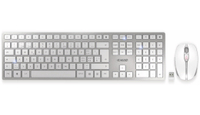Vorschau: CHERRY Tastatur- und Mausset DW 9100 SLIM, silber/weiß